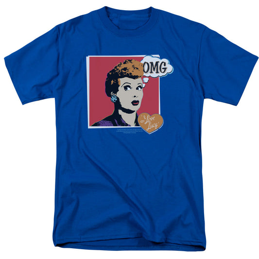 I Love Lucy I Love Worhol Omg Mens T Shirt Royal Blue Officially Licensed