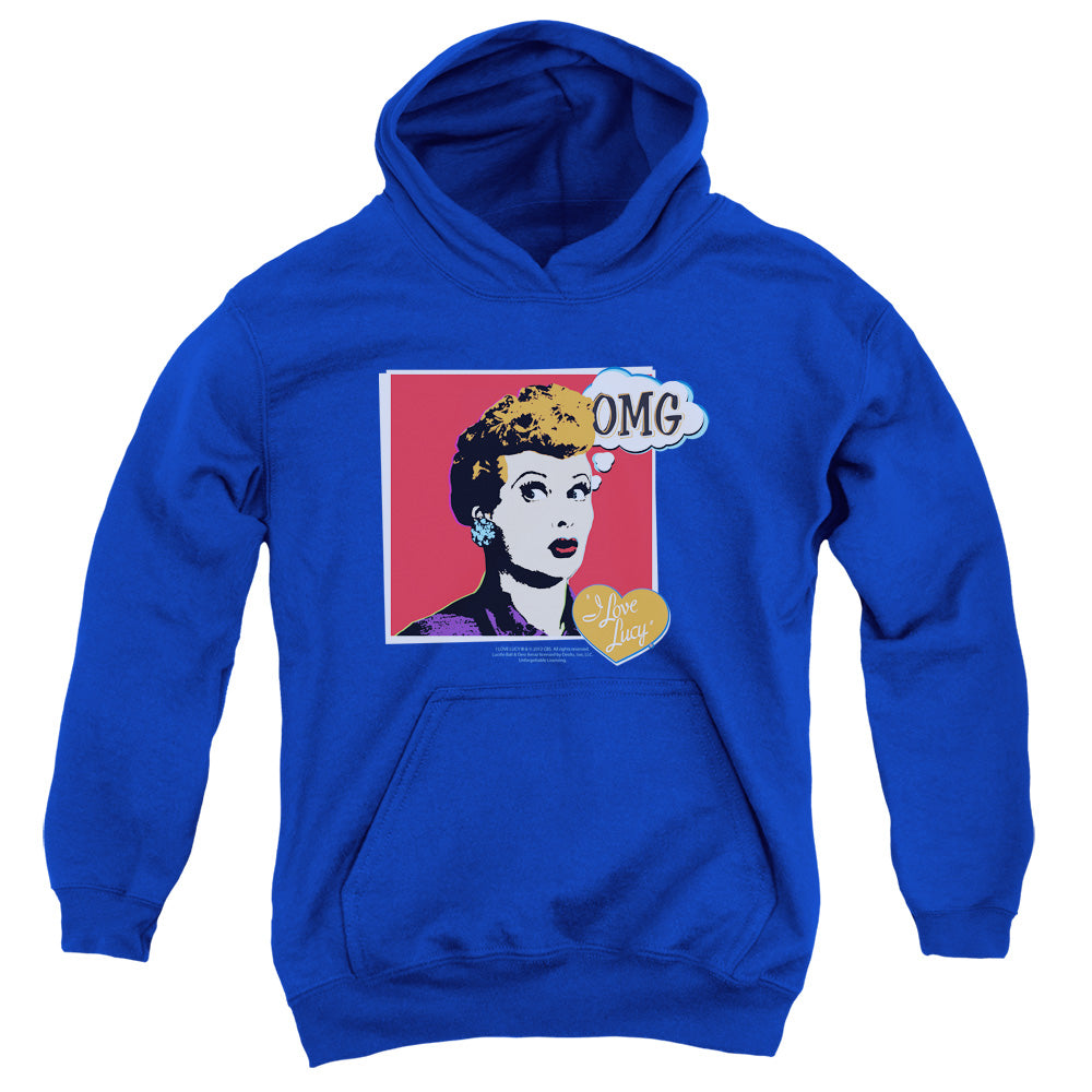 I Love Lucy I Love Worhol Omg Kids Youth Hoodie Royal Blue Officially Licensed