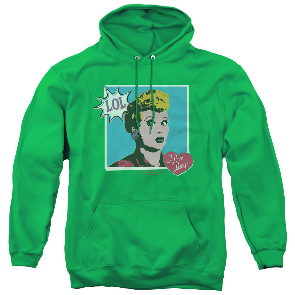 I Love Lucy I Love Worhol Lol Mens Hoodie Kelly Green Officially Licensed