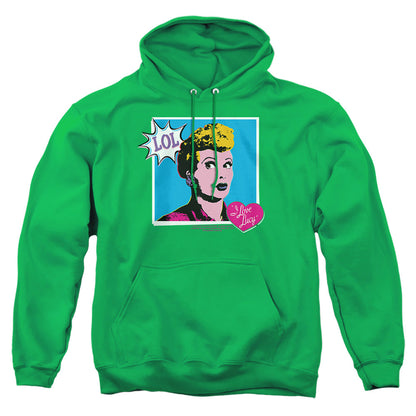 I Love Lucy I Love Worhol Lol Mens Hoodie Kelly Green Officially Licensed