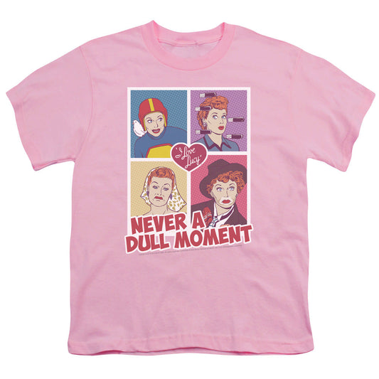 I Love Lucy Panels Kids Youth T Shirt Pink Officially Licensed