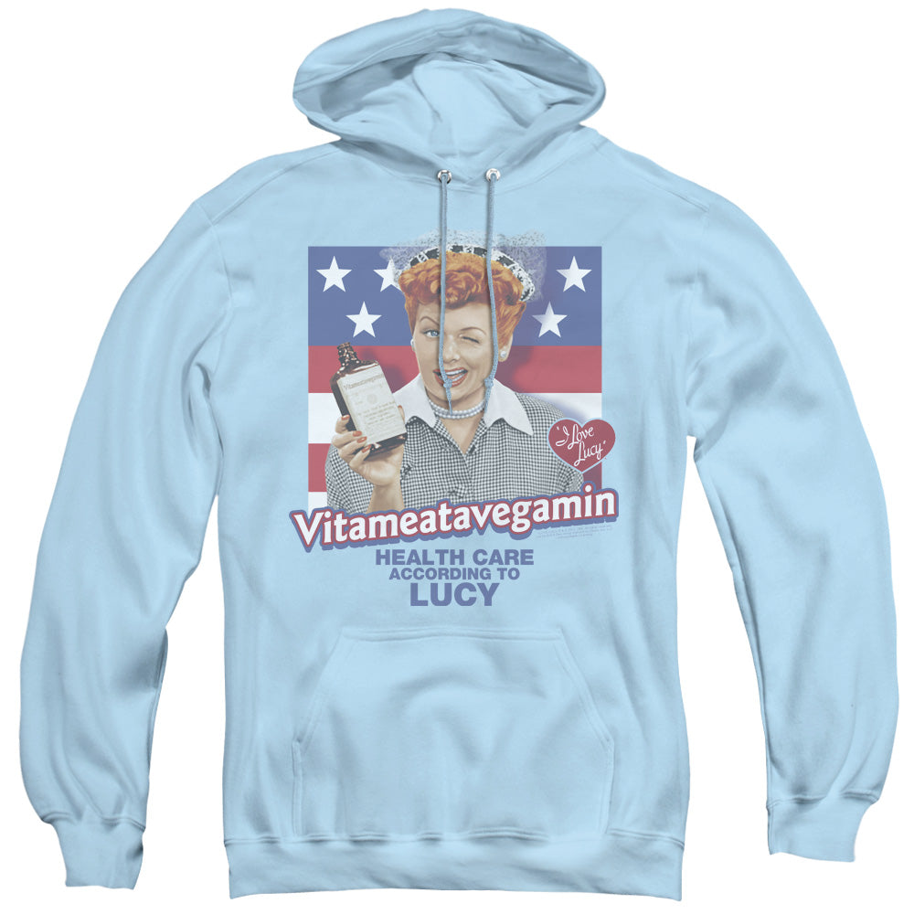 I Love Lucy Health Care Mens Hoodie Light Blue Officially Licensed
