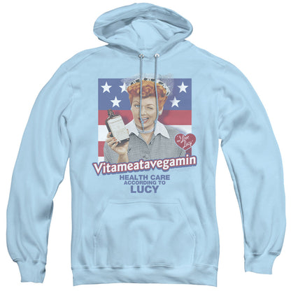 I Love Lucy Health Care Mens Hoodie Light Blue Officially Licensed