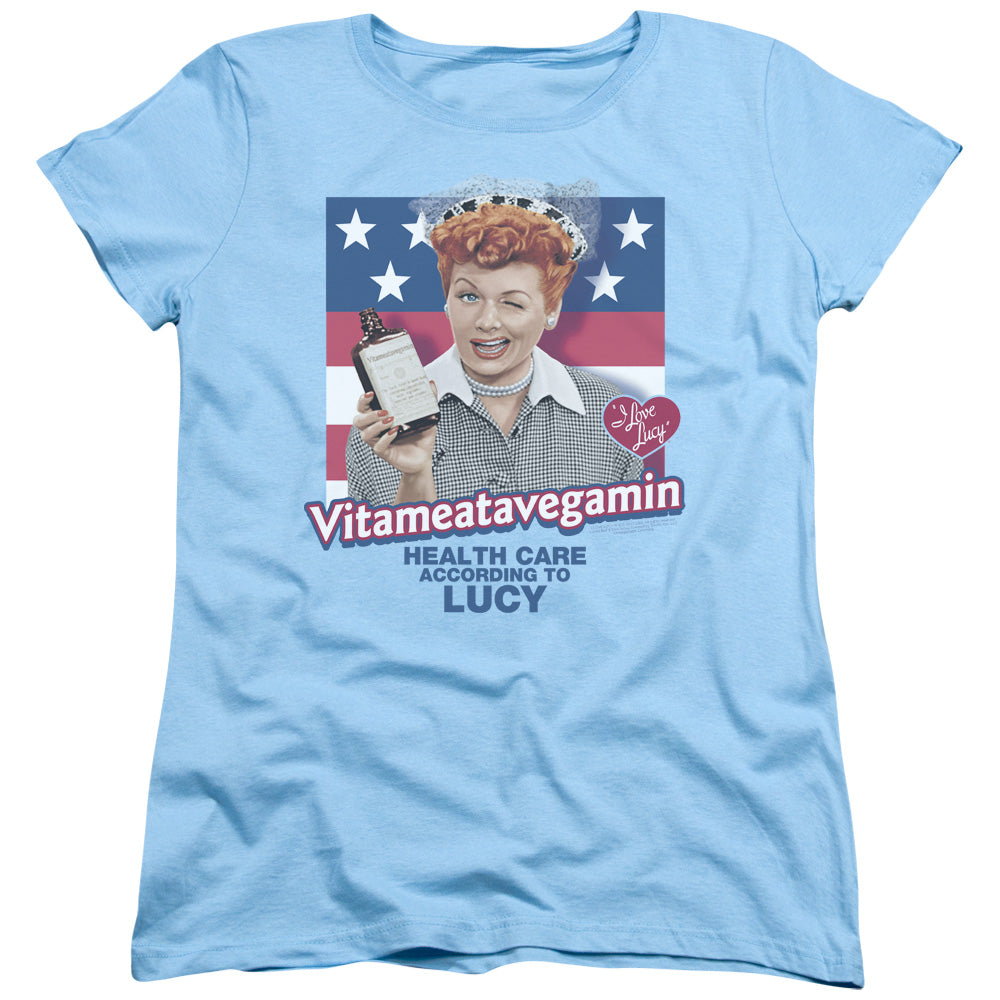 I Love Lucy Health Care Womens T Shirt Light Blue Officially Licensed