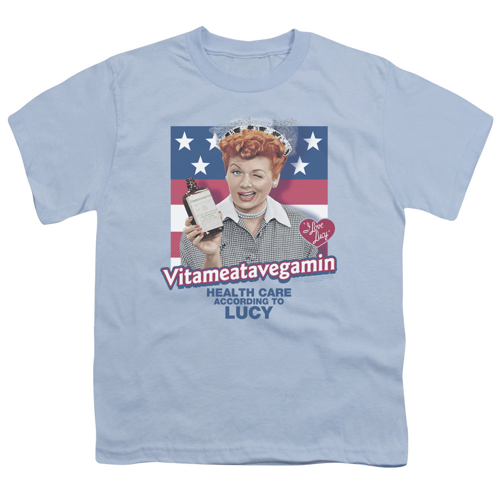 I Love Lucy Health Care Kids Youth T Shirt Light Blue Officially Licensed