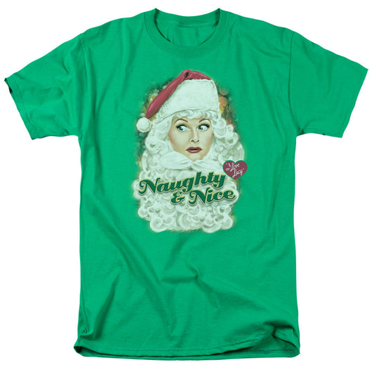 I Love Lucy Santa Mens T Shirt Kelly Green Officially Licensed