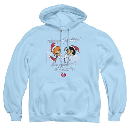 I Love Lucy Animated Christmas Mens Hoodie Light Blue Officially Licensed