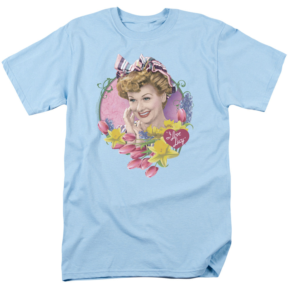 I Love Lucy Springtime Mens T Shirt Light Blue Officially Licensed