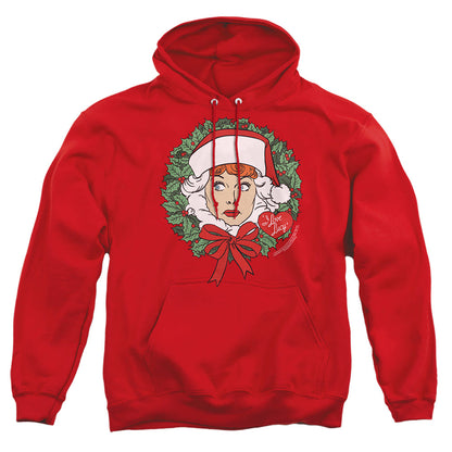I Love Lucy Wreath Mens Hoodie Red Officially Licensed