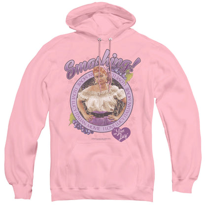 I Love Lucy Ashing Mens Hoodie Pink Officially Licensed