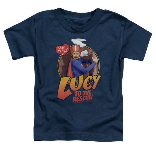 I Love Lucy to the Rescue Toddler Kids Youth T Shirt Navy Blue Officially Licensed