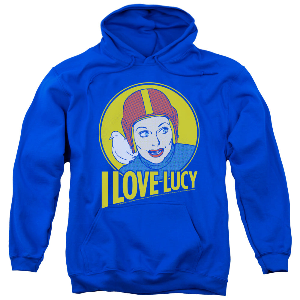 I Love Lucy Lb Super Comic Mens Hoodie Royal Blue Officially Licensed