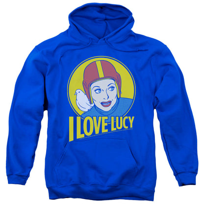 I Love Lucy Lb Super Comic Mens Hoodie Royal Blue Officially Licensed