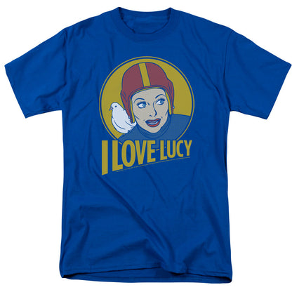 I Love Lucy Lb Super Comic Mens T Shirt Royal Blue Officially Licensed