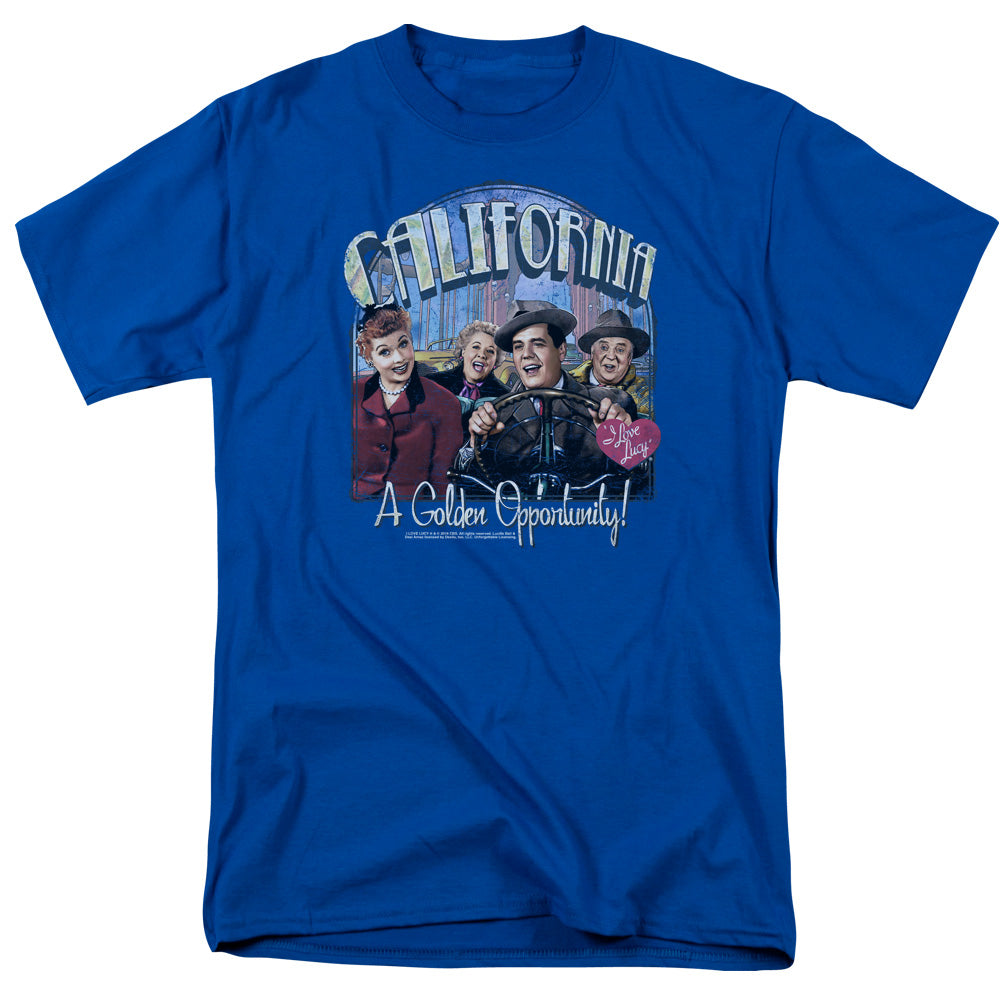 I Love Lucy Golden Opportunity Mens T Shirt Royal Blue Officially Licensed