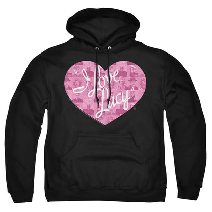 I Love Lucy Many Moods Logo Mens Hoodie Black Officially Licensed