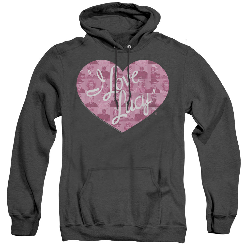 I Love Lucy Many Moods Logo Heather Mens Hoodie Black Officially Licensed