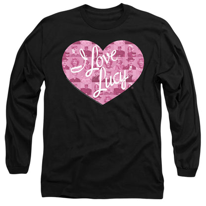 I Love Lucy Many Moods Logo Mens Long Sleeve Shirt Black Officially Licensed Officially Licensed