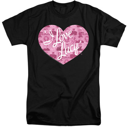 I Love Lucy Many Moods Logo Mens Tall T Shirt Black Officially Licensed
