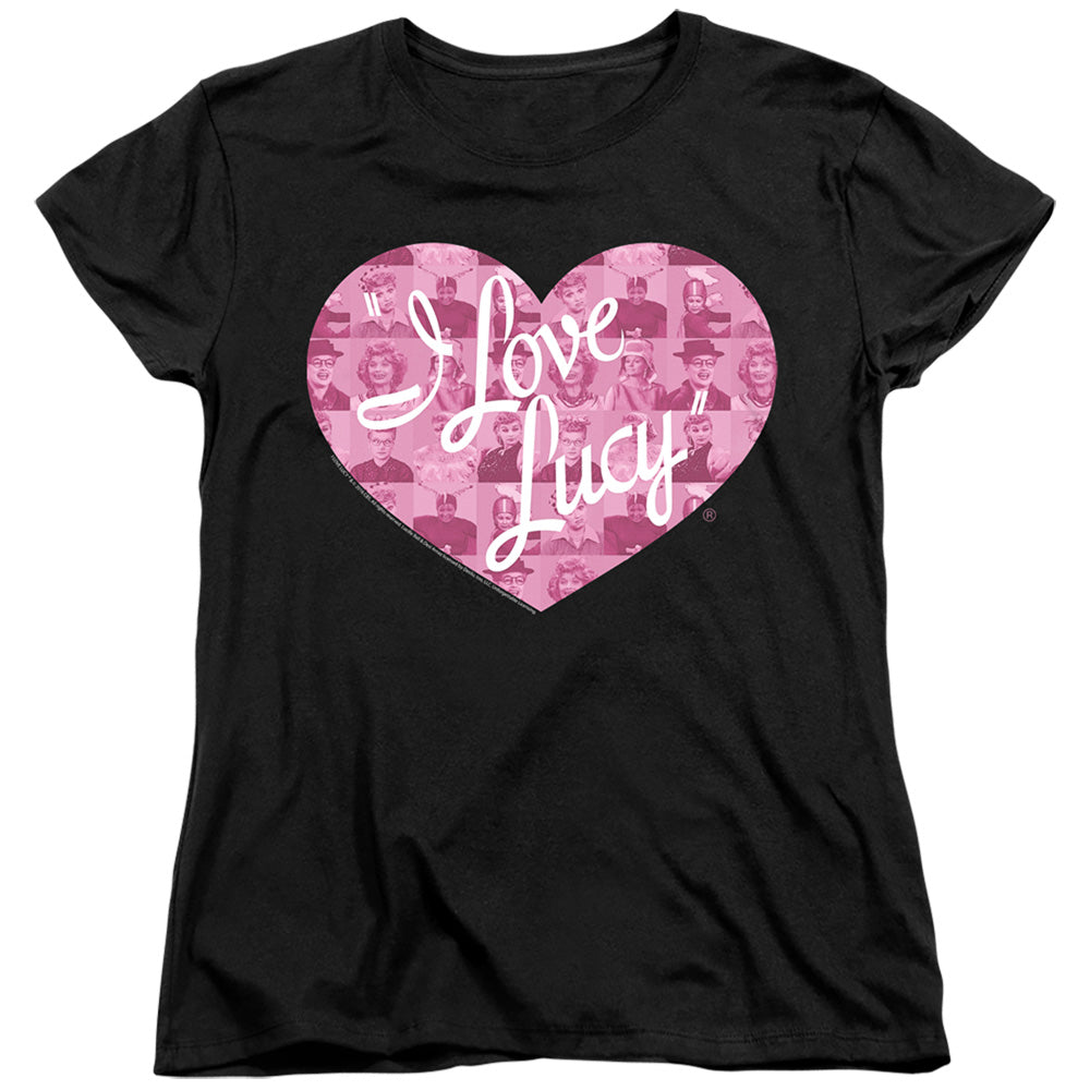 I Love Lucy Many Moods Logo Womens T Shirt Black Officially Licensed