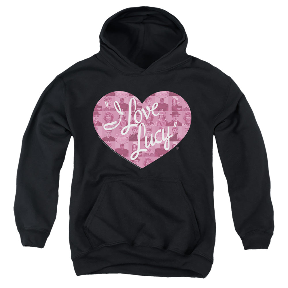 I Love Lucy Many Moods Logo Kids Youth Hoodie Black Officially Licensed