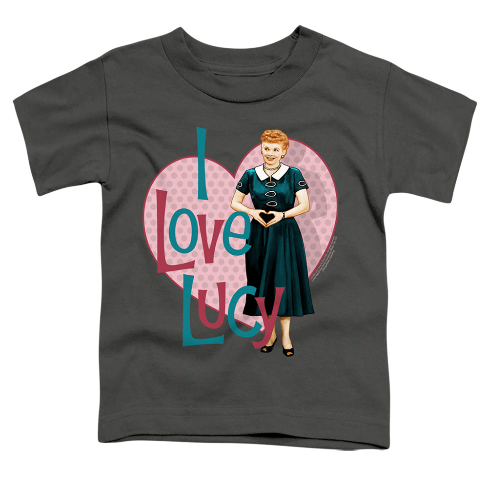 I Love Lucy Heart You Toddler Kids Youth T Shirt Charcoal Officially Licensed