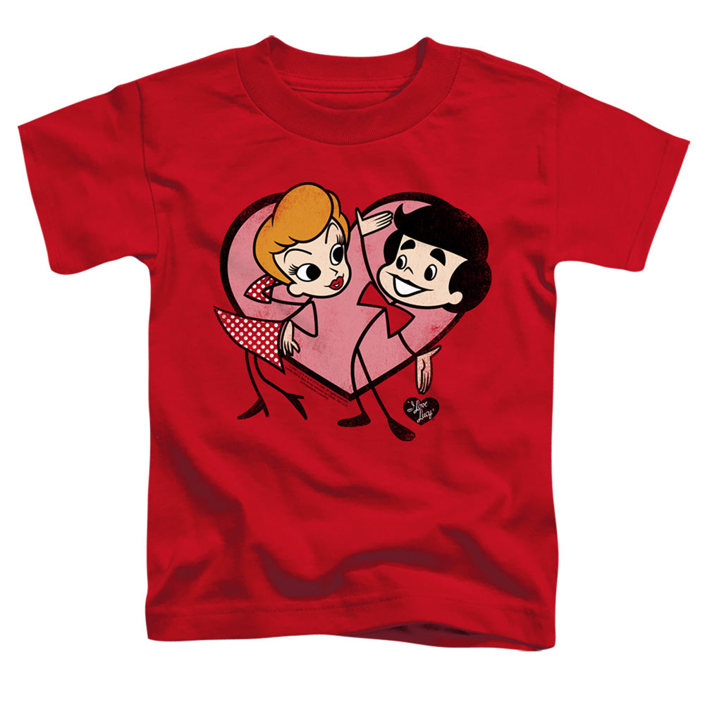 I Love Lucy Cartoon Love Toddler Kids Youth T Shirt Red Officially Licensed