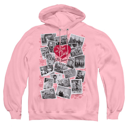I Love Lucy 65Th Anniversary Mens Hoodie Pink Officially Licensed