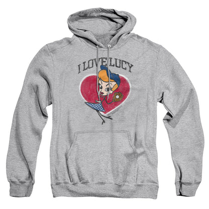I Love Lucy Baseball Diva Mens Hoodie Athletic Heather Officially Licensed