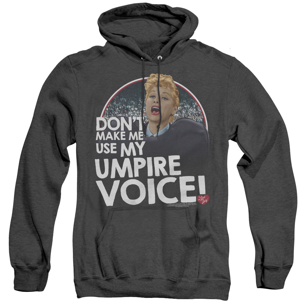 I Love Lucy Umpire Heather Mens Hoodie Black Officially Licensed