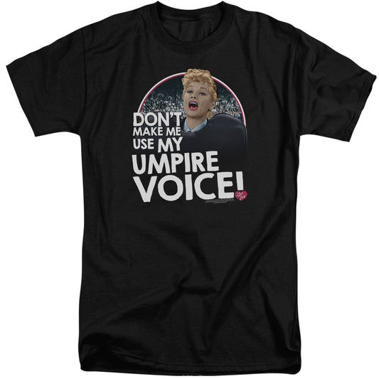 I Love Lucy Umpire Mens Tall T Shirt Black Officially Licensed