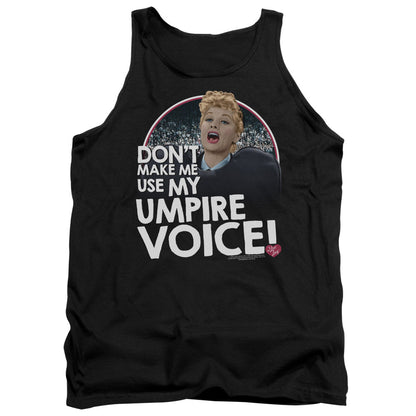 I Love Lucy Umpire Mens Tank Top Shirt Black Officially Licensed