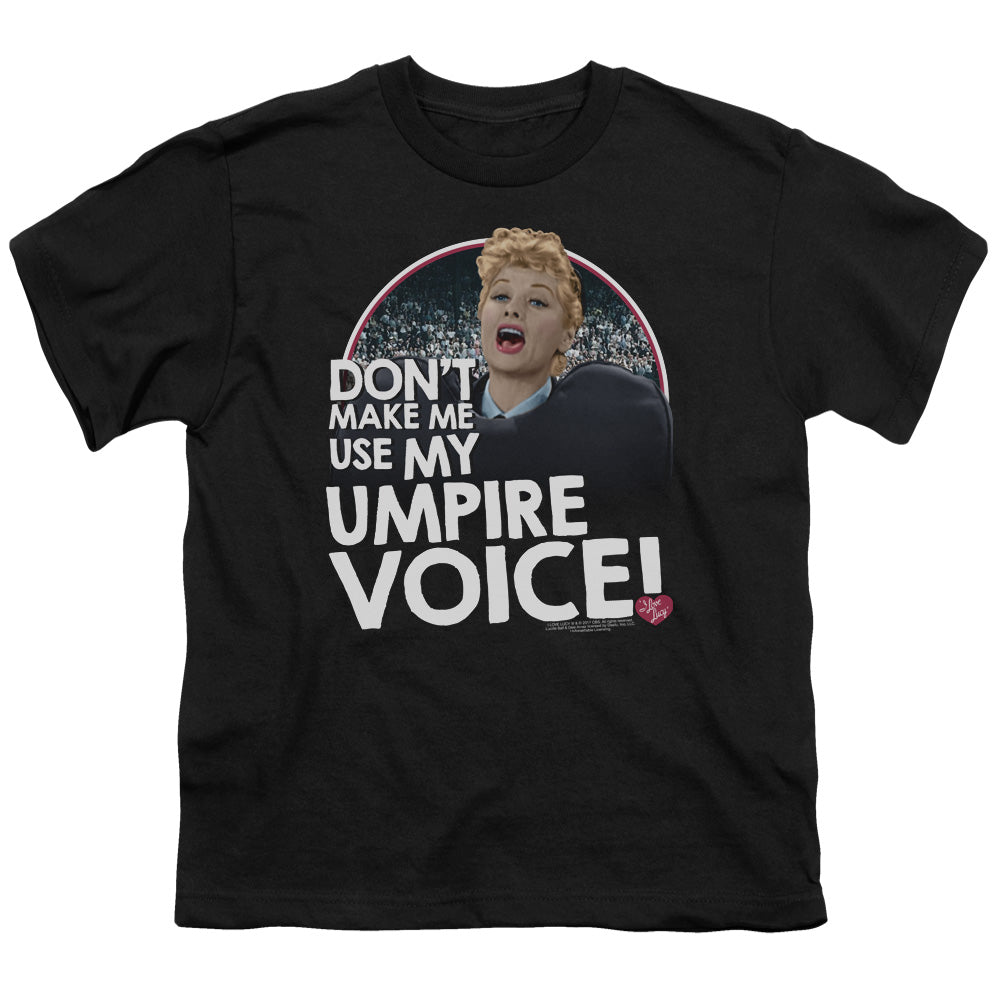 I Love Lucy Umpire Kids Youth T Shirt Black Officially Licensed