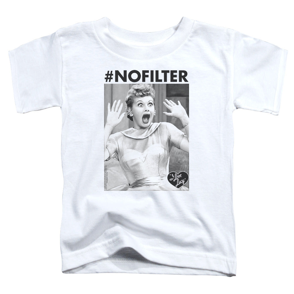 I Love Lucy No Filter Toddler Kids Youth T Shirt White Officially Licensed