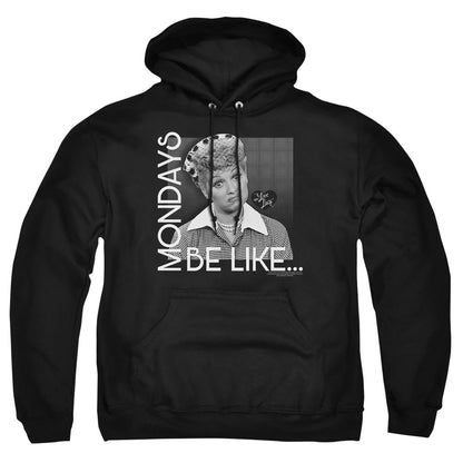 I Love Lucy Mondays Be Like Mens Hoodie Black Officially Licensed