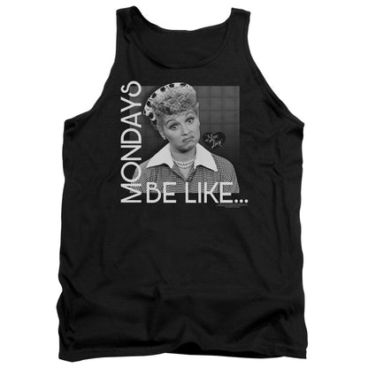 I Love Lucy Mondays Be Like Mens Tank Top Shirt Black Officially Licensed