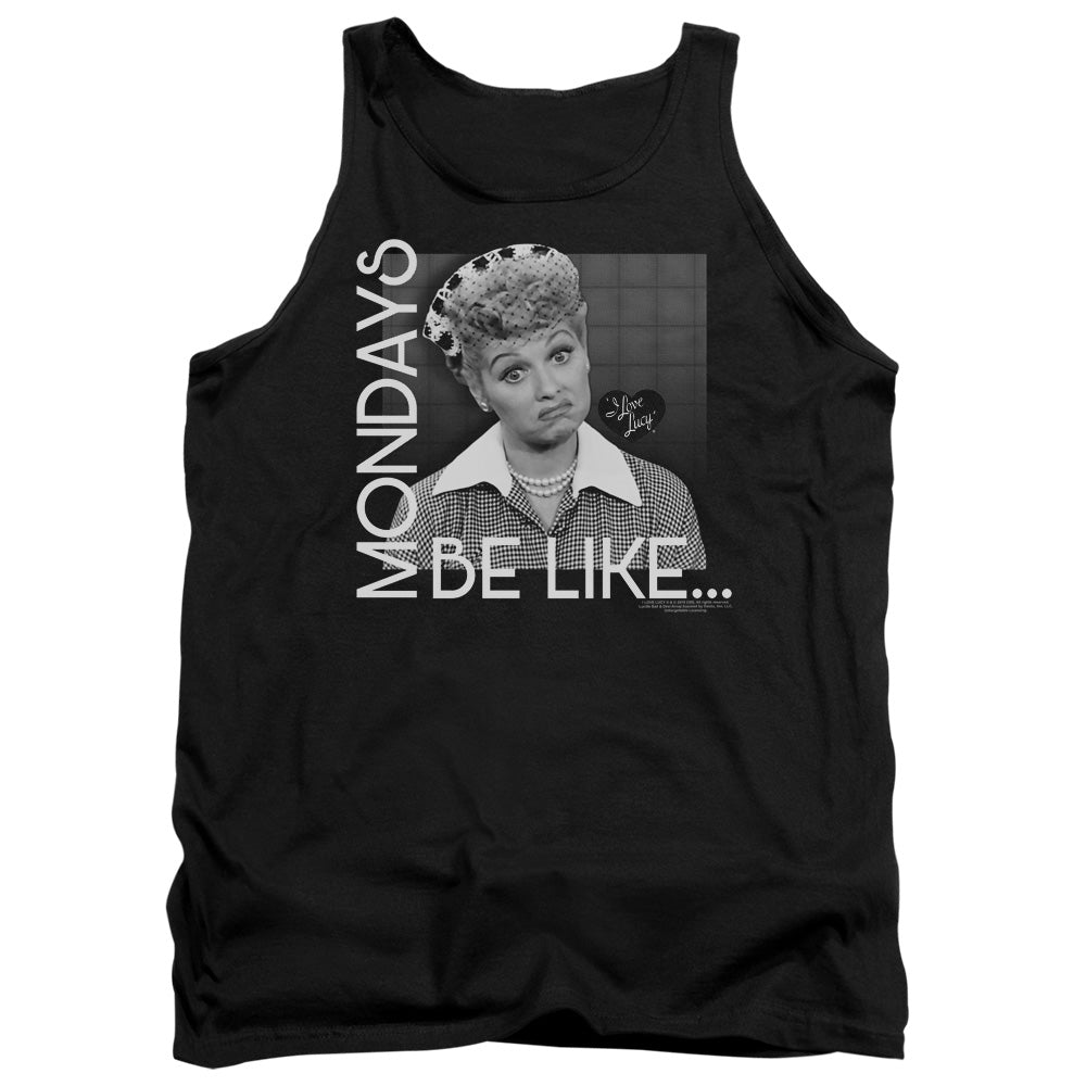 I Love Lucy Mondays Be Like Mens Tank Top Shirt Black Officially Licensed