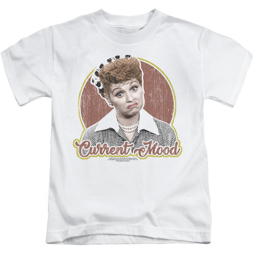 I Love Lucy Current Mood Juvenile Kids Youth T Shirt White Officially Licensed