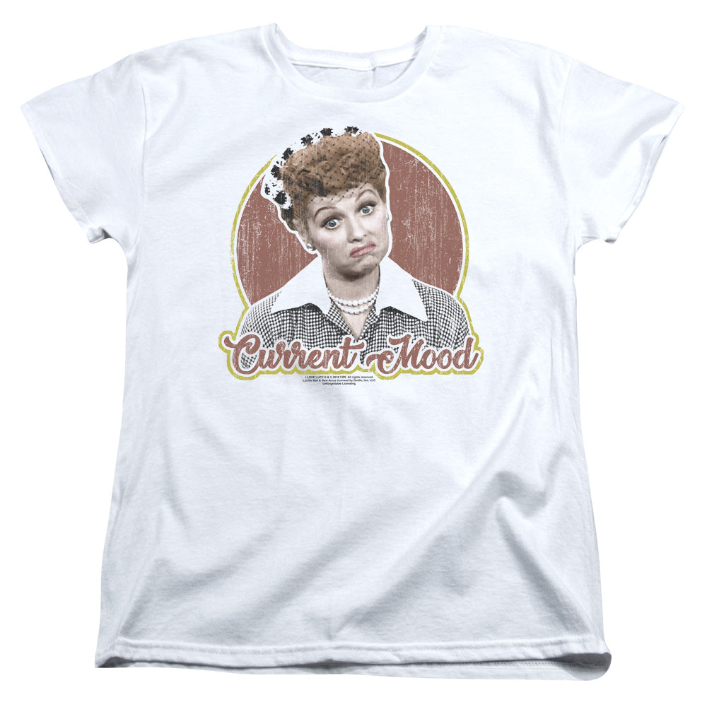I Love Lucy Current Mood S S Women's Tee White Officially Licensed