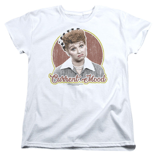 I Love Lucy Current Mood S S Women's Tee White Officially Licensed
