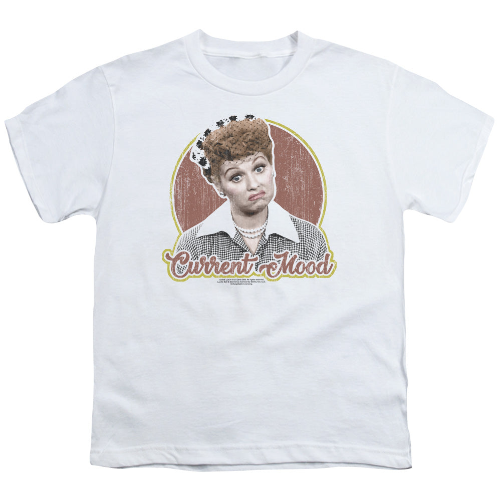 I Love Lucy Current Mood Kids Youth T Shirt White Officially Licensed