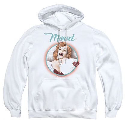 I Love Lucy Mood Mens Hoodie White Officially Licensed