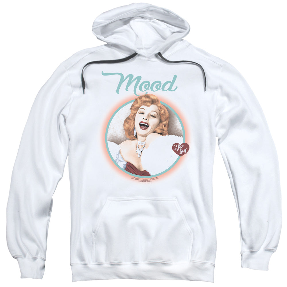I Love Lucy Mood Mens Hoodie White Officially Licensed