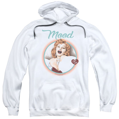 I Love Lucy Mood Mens Hoodie White Officially Licensed
