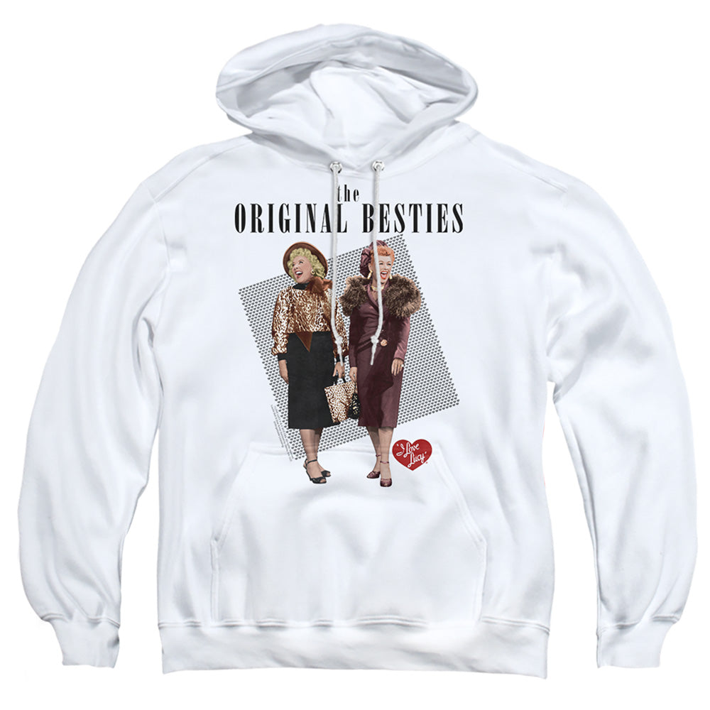 I Love Lucy Original Bestie Mens Hoodie White Officially Licensed