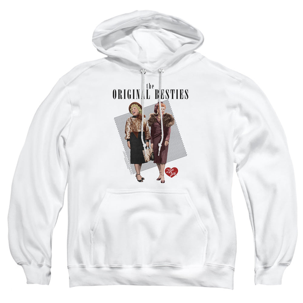 I Love Lucy Original Bestie Mens Hoodie White Officially Licensed