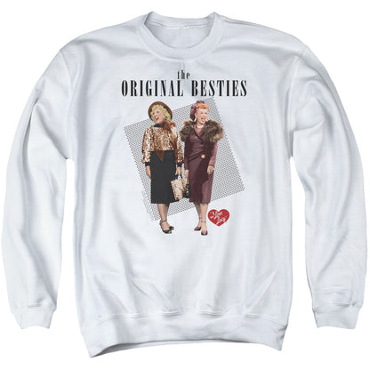I Love Lucy Original Bestie Mens Crewneck Sweatshirt White Officially Licensed