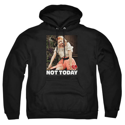 I Love Lucy Not Today Mens Hoodie Black Officially Licensed