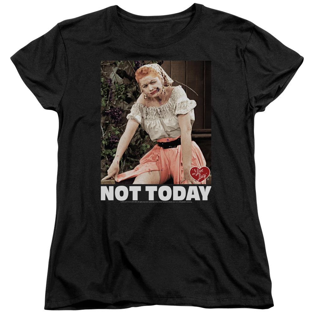 I Love Lucy Not Today S S Women's Tee Black Officially Licensed