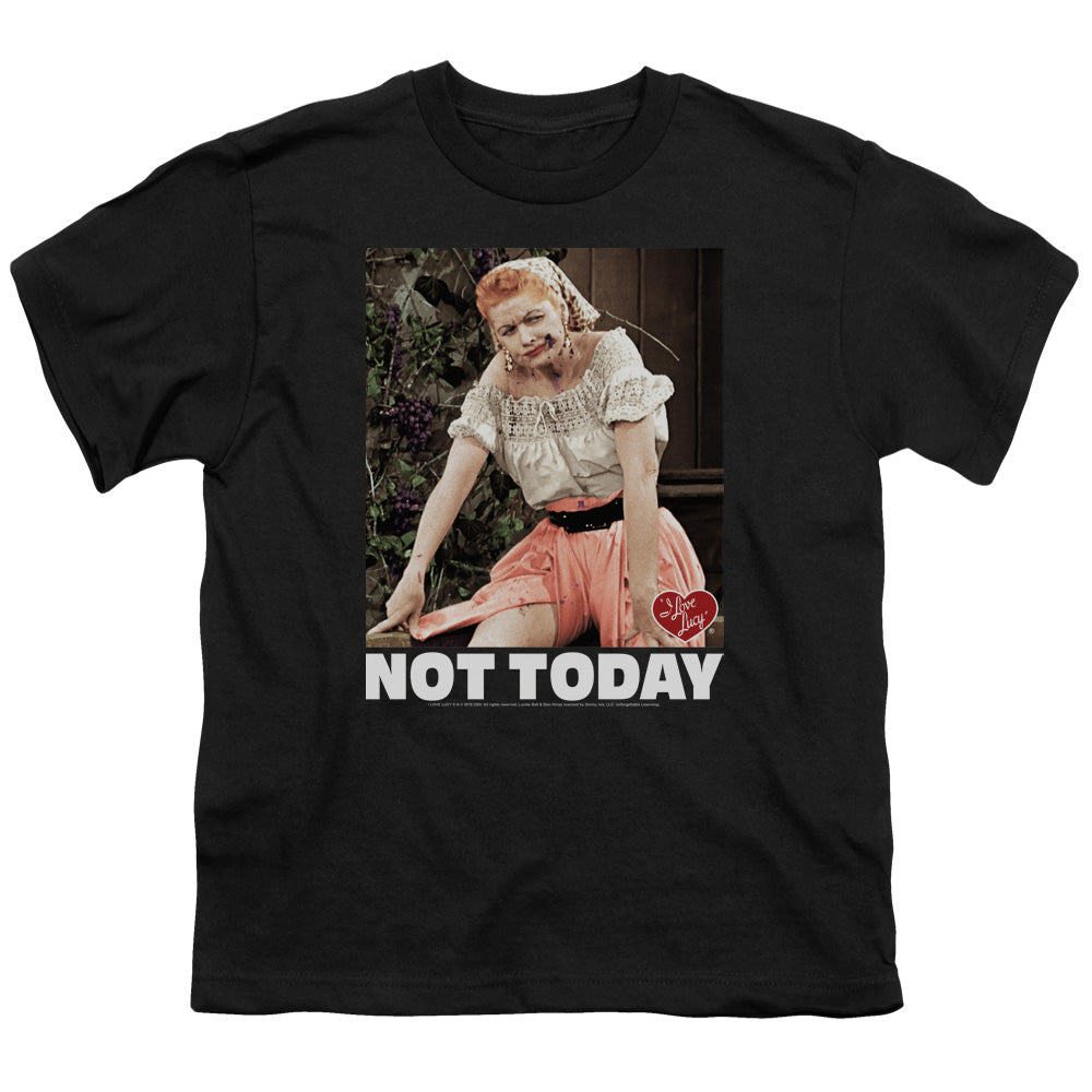 I Love Lucy Not Today Kids Youth T Shirt Black Officially Licensed